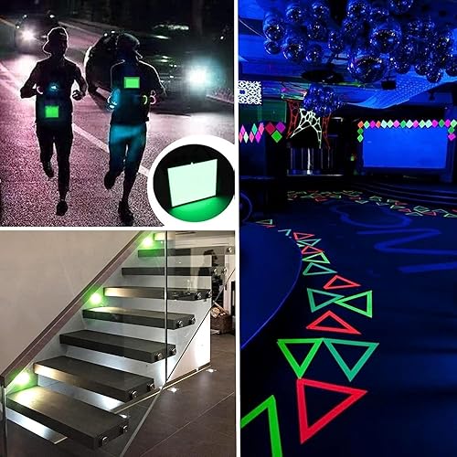 Miniatura 6 de Ourbest Luces de neón con retroiluminación EL, panel electroluminiscente cortable, hoja de lámpara de papel, luces suaves para bricolaje, 3 modos