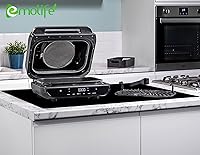 Vista 4 de emolife Alfombrilla resistente al calor para freidora de aire, alfombrillas de silicona gruesas para encimera de cocina, protector de encimera, Negro