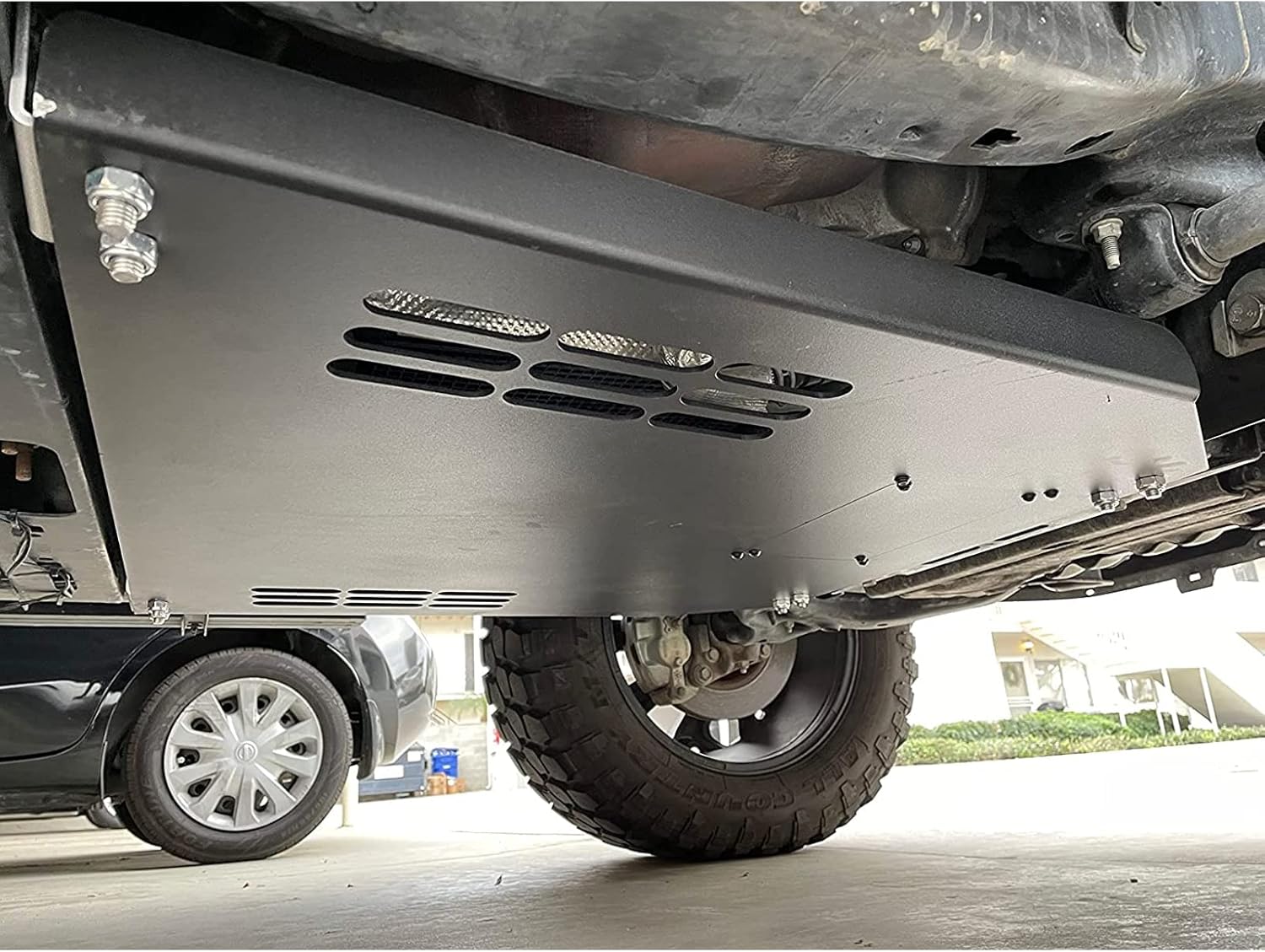 MGWILL Catalytic Converter Shield Fits Ford F150 Skid Plate, Compatible with F150 Catalytic Converter Protection Shield 2009-2024, Aluminum with Black Powder Coated