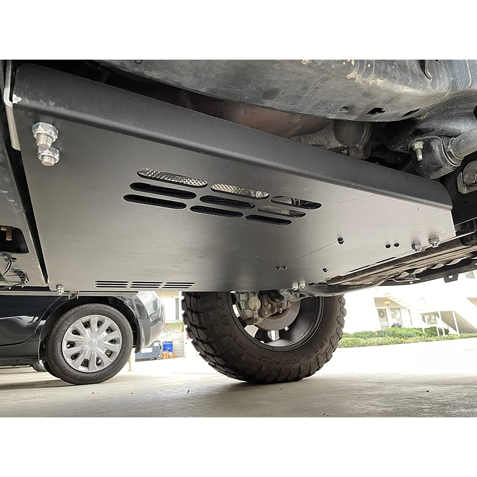 Catalytic Converter Shield Fits Ford F150 Skid Plate, Compatible with F150 Catalytic Converter Protection Shield 2009-2024, Aluminum with Black Powder Coated