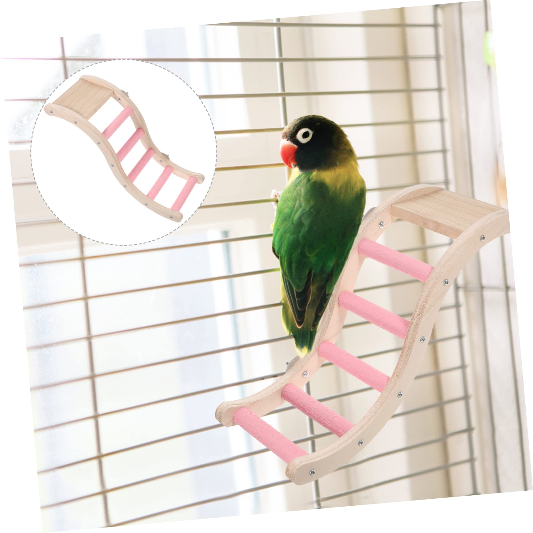 Échelle pour Cage à Oiseaux en Plastique Rose, Jouet d Escalade Sûr à Mâcher pour Perruches et Souris, pour Agrandir L Espace d Activité la Maison
