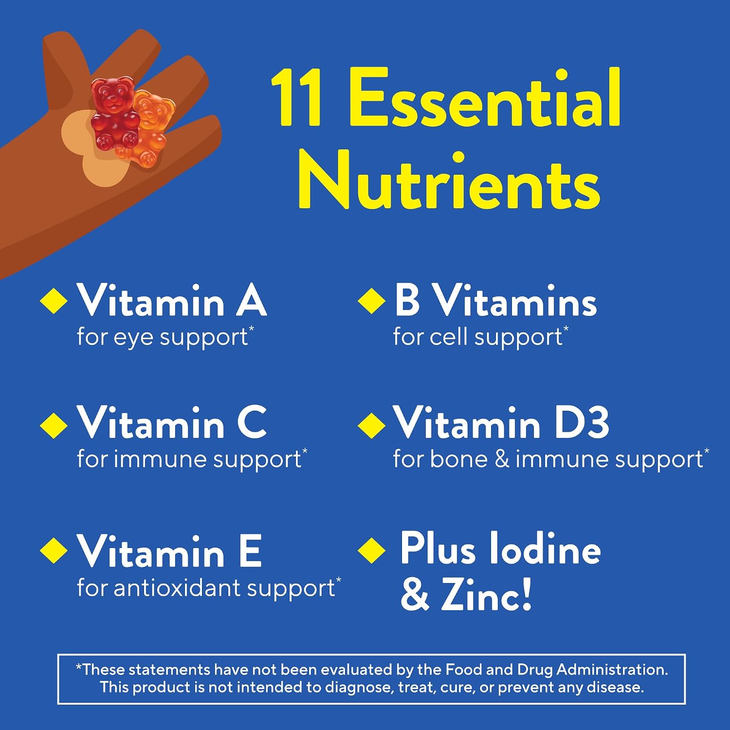 L'il Critters Gummy Vites Daily Kids Multivitamins Assorted Fruit Flavors for Ages 2+ Toddlers & Kids, Gummy Vitamin with Vitamin C and D, 95-190 Day Supply, 190 Gummies 5 L'il Critters Gummy Vites Daily Kids Multivitamins Assorted Fruit Flavors for Ages 2+ Toddlers & Kids, Gummy Vitamin with Vitamin C and D, 95-190 Day Supply, 190 Gummies - Image 3