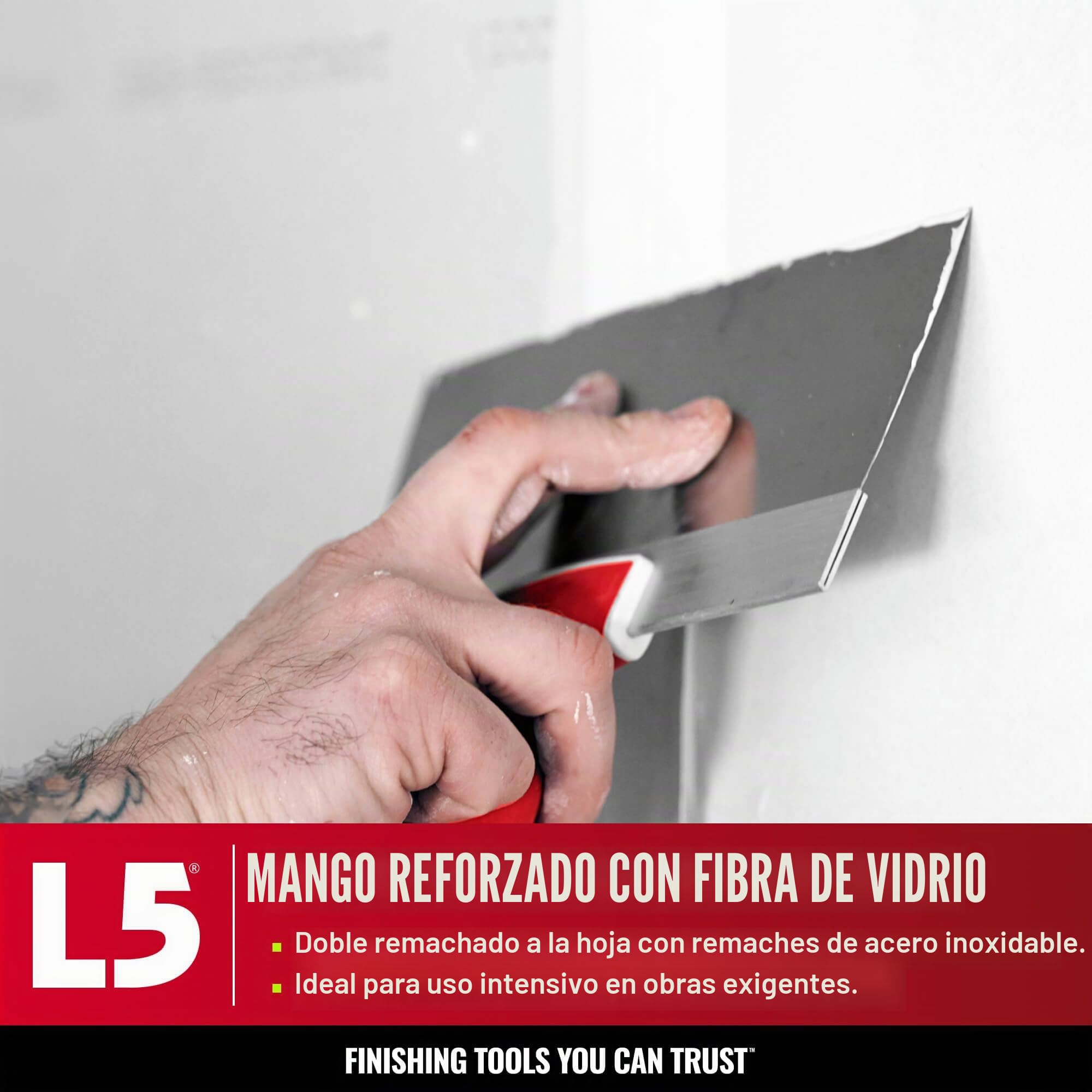 Espátulas L5, de acero inoxidable, con asas ergonómicas