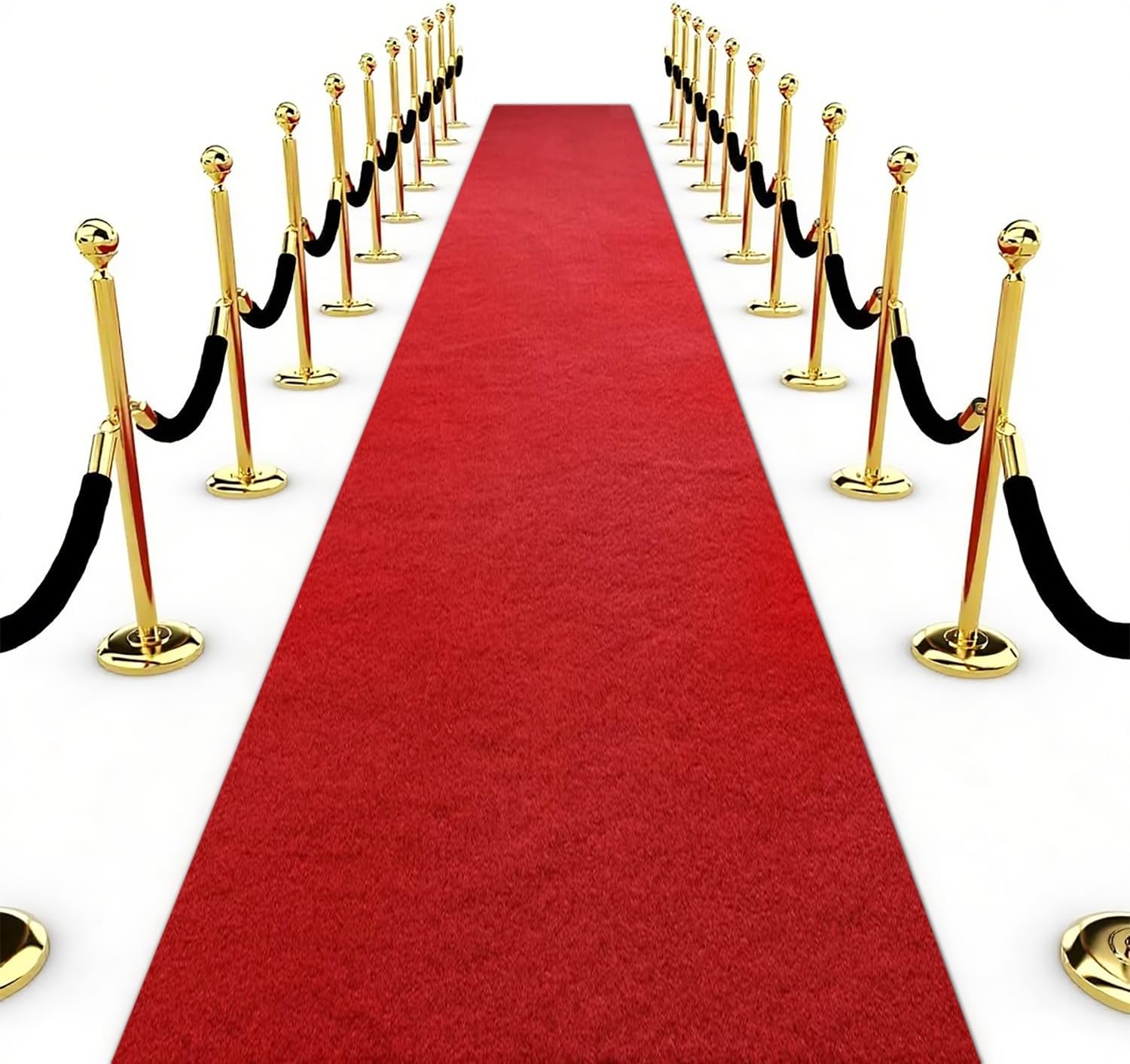 Red Carpet Runner for Party Aisle Runner for Wedding Ceremony, Event Runway Rug for Prom Nights, Awards, Proposal, Step and Party Decorations, 6mm Thick (Red-3′×10′)