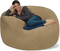 Vista 61 de Chill Sack Funda para silla puf, 5 pies, Ultrafur - Carbón