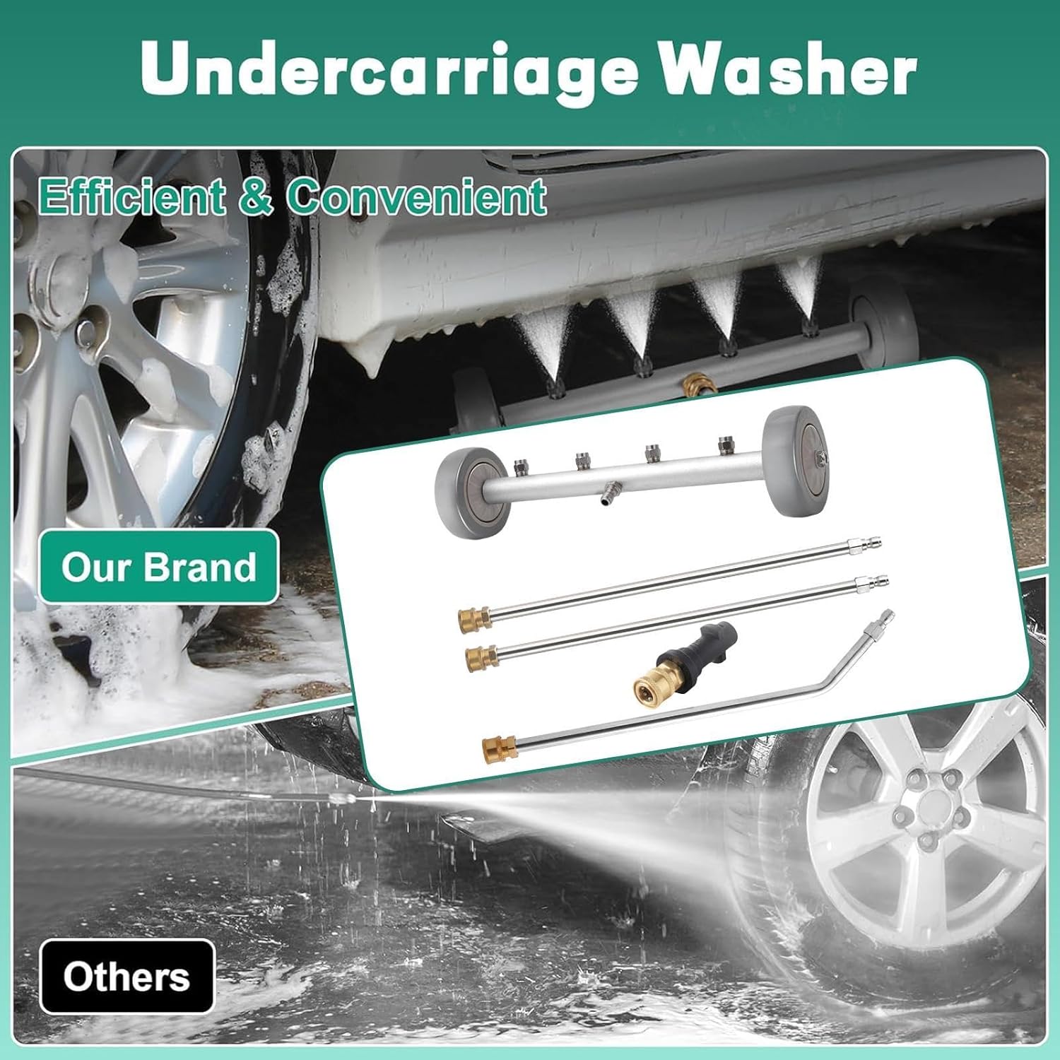 オールクリーナー（床用）ACSF200 - 工具・用品 - 塗装用品・防水資材のはけ屋 アンダーキャリッジクリーナー 洗車高圧対応 多機能アタッチメント ステンレスアルミ素材 長寿命設計 拡張ロッド付き 強力水流 デッキ