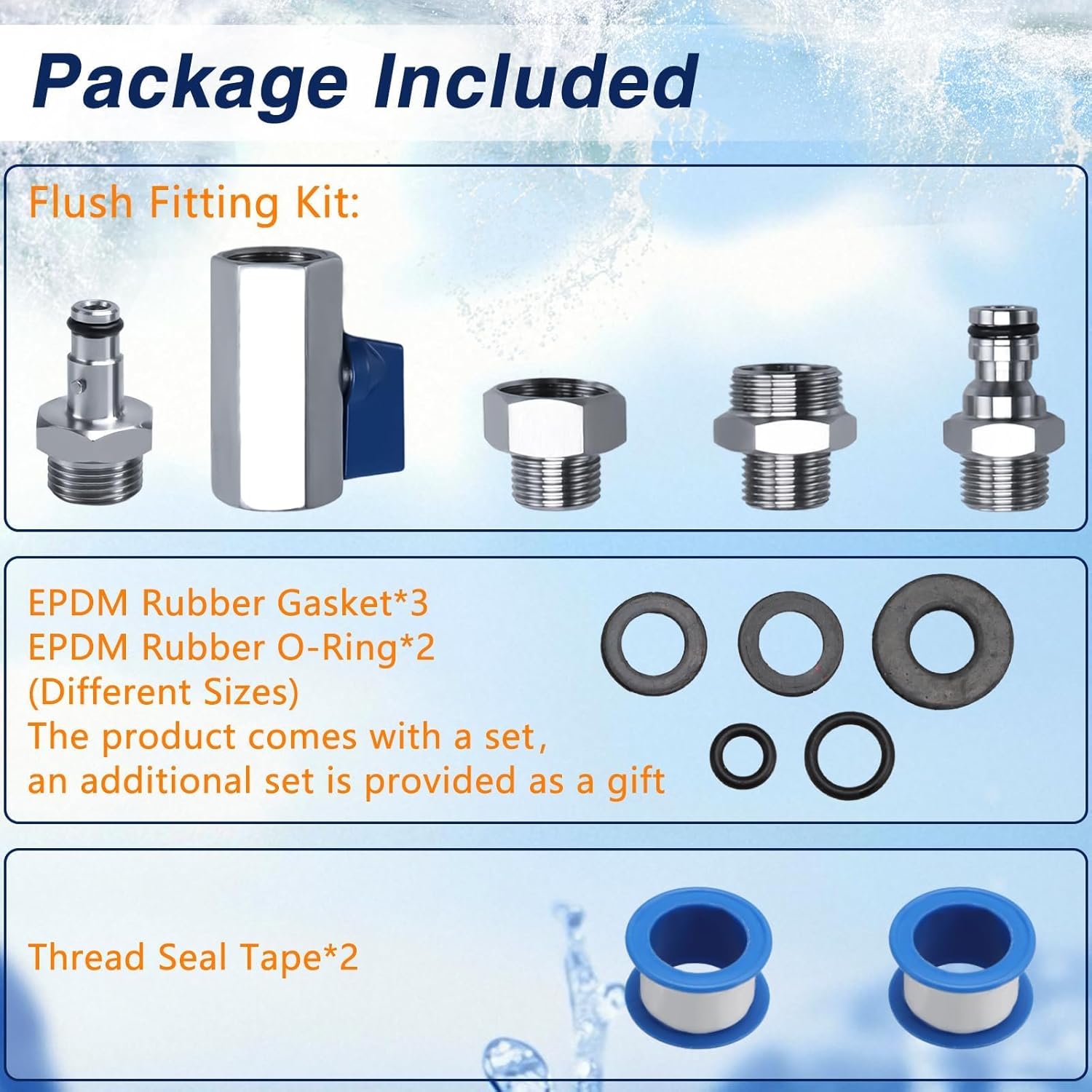 EVRBUL Flush Fitting Kit Flush Port Quick Connect Fitting Flush Water Conduction Assy Compatible with Yamaha PWC WaveRunner/Sport Jet Boat for EX VX FX GP Series