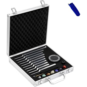 Solfeggio Tuning Forks Set Unweighted Tuning Fork for Healing Tuning Forks 10 Pieces Includes the 528 Hz Sound Meditation Forks for Sound Healing Therapy Reduce Stress Energy Work Gift