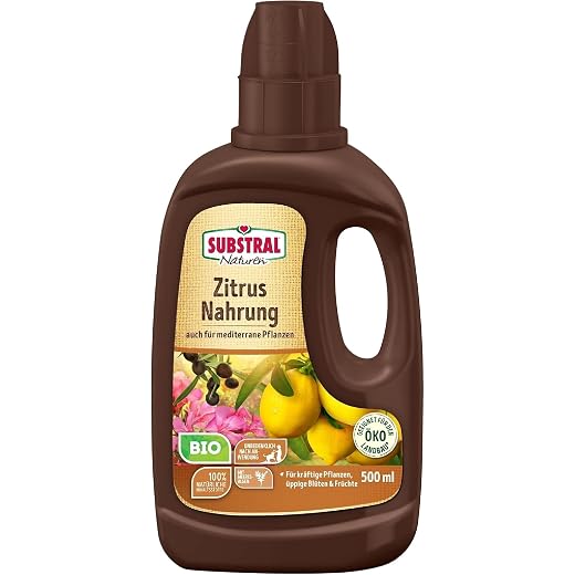 Substral Naturen Bio Zitrus und Mediterrane Pflanzen Nahrung, natürliocher organisch-mineralischer Flüssigdünger, 500ml