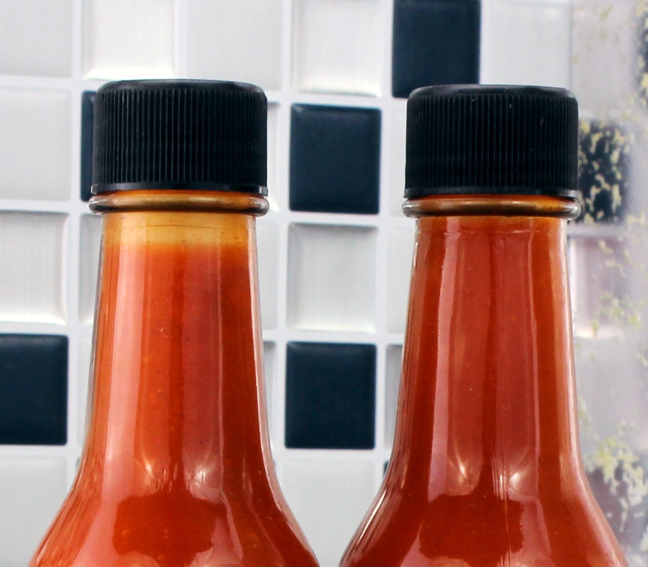 5Ounce Hot Sauce Bottles (24Pack), Clear Glass Woozy Bottles Set w