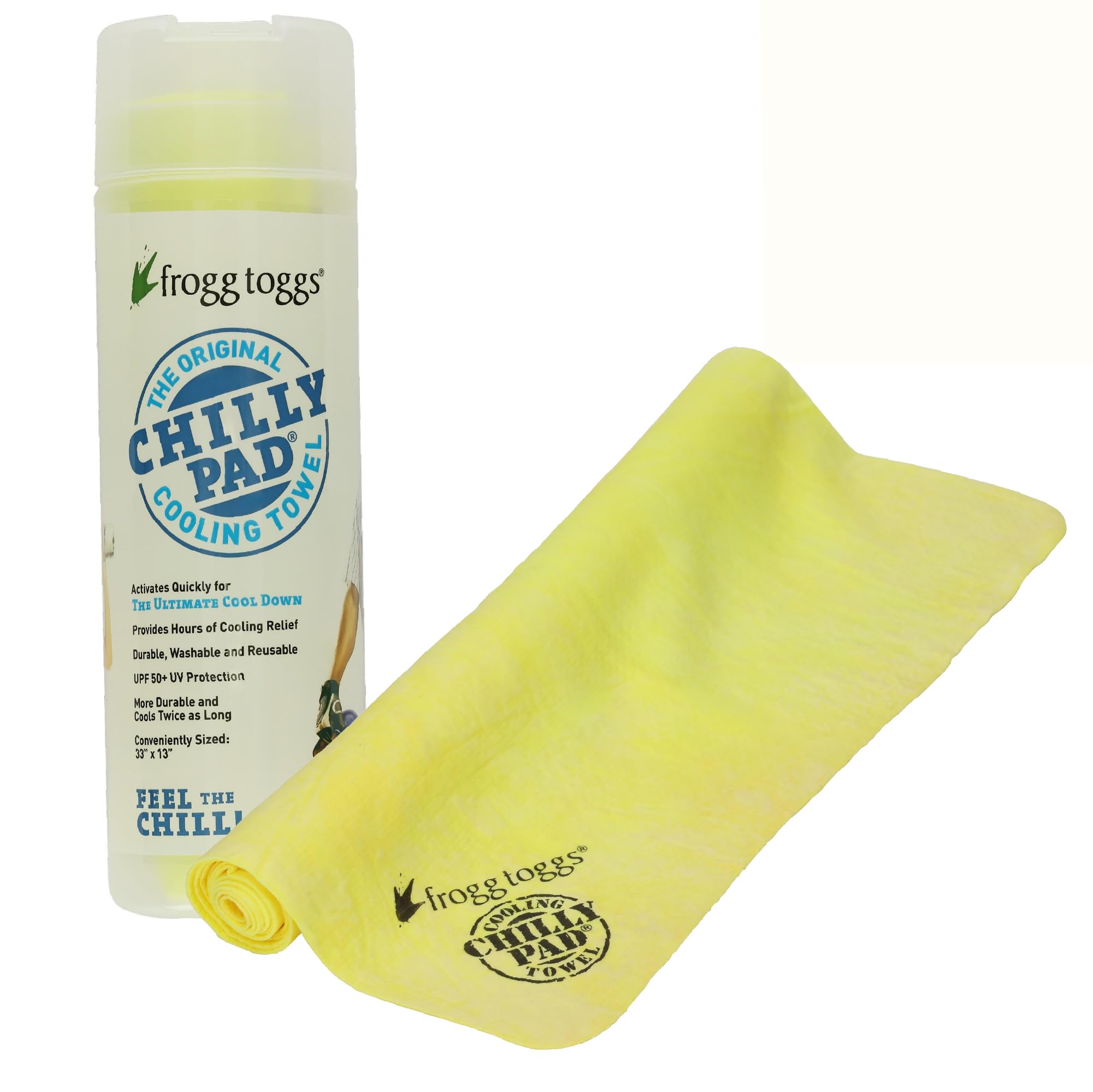 FROGG TOGGS Chilly Pad Instant Cooling Towel, Perfect for Use Anytime You Sweat, 33x13