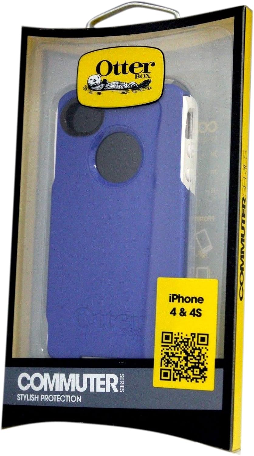 Otterbox Commuter Series Hybrid Case for iPhone 4 & 4S - Retail Packaging - Zircon Blue/White