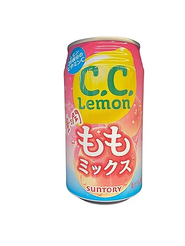 Suntory CC Lemon White Peach Mix - Mezcla refrescante de limón y melocotón blanco. Sabor picante y dulce. Enriquecido con vitamina C. Bebida lista