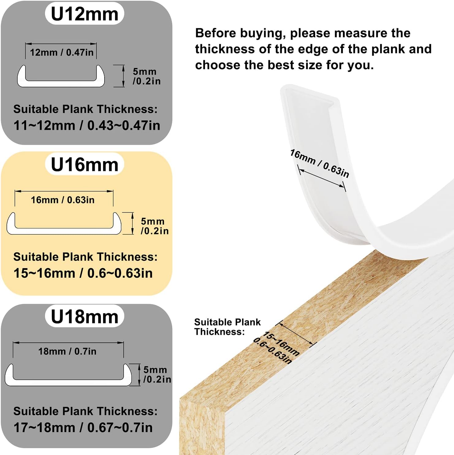 Buy UShape Edge Banding, Self Adhesive Furniture Edge and Corner