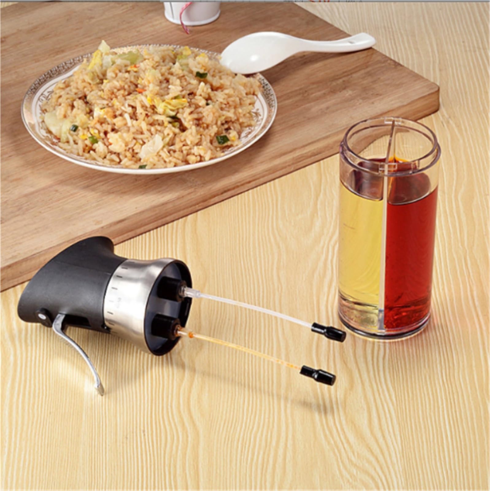 Pulverizador Aceite 2 Botellas Rociadoras De Aceite Y Vinagre Ajustables Adecuadas For Aderezos For Ensaladas Y Barbacoas En Freidoras De Aire Accesorios Cocina