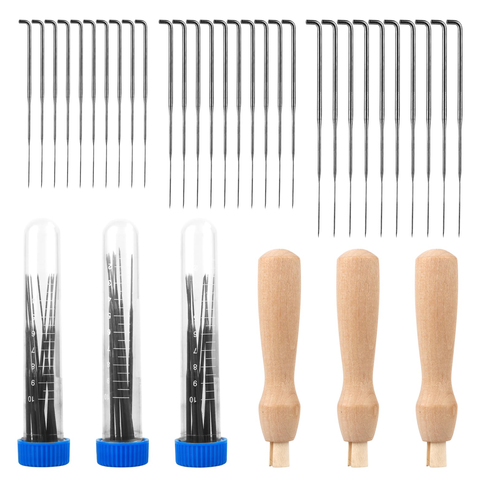 Kit Feutrage 10 Aiguilles à Feutrer, Set D'aiguilles à Feutrer, 3 Tailles D' Aiguilles Piquantes, Avec Outil à Laine Feutrage