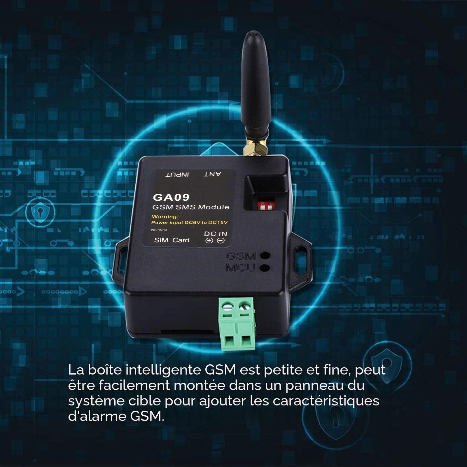 MAGT Alarme Maison Sans Fil, GSM Mini 8 Canaux Système d'Alarme sans Fil GSM de Sécurité à Domicile Intelligent SMS Texte Appel Alarme Automatiquefor la sécurité à la Maison d'affaires