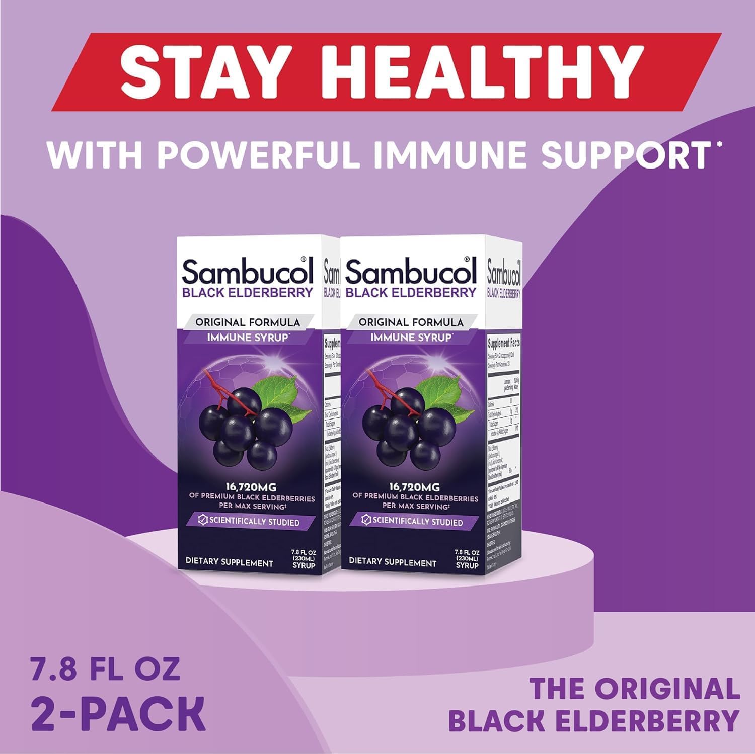 Sambucol Black Elderberry Syrup - Original Formula - 7.8 Fl Oz, 2 Pack — Amazon image 5