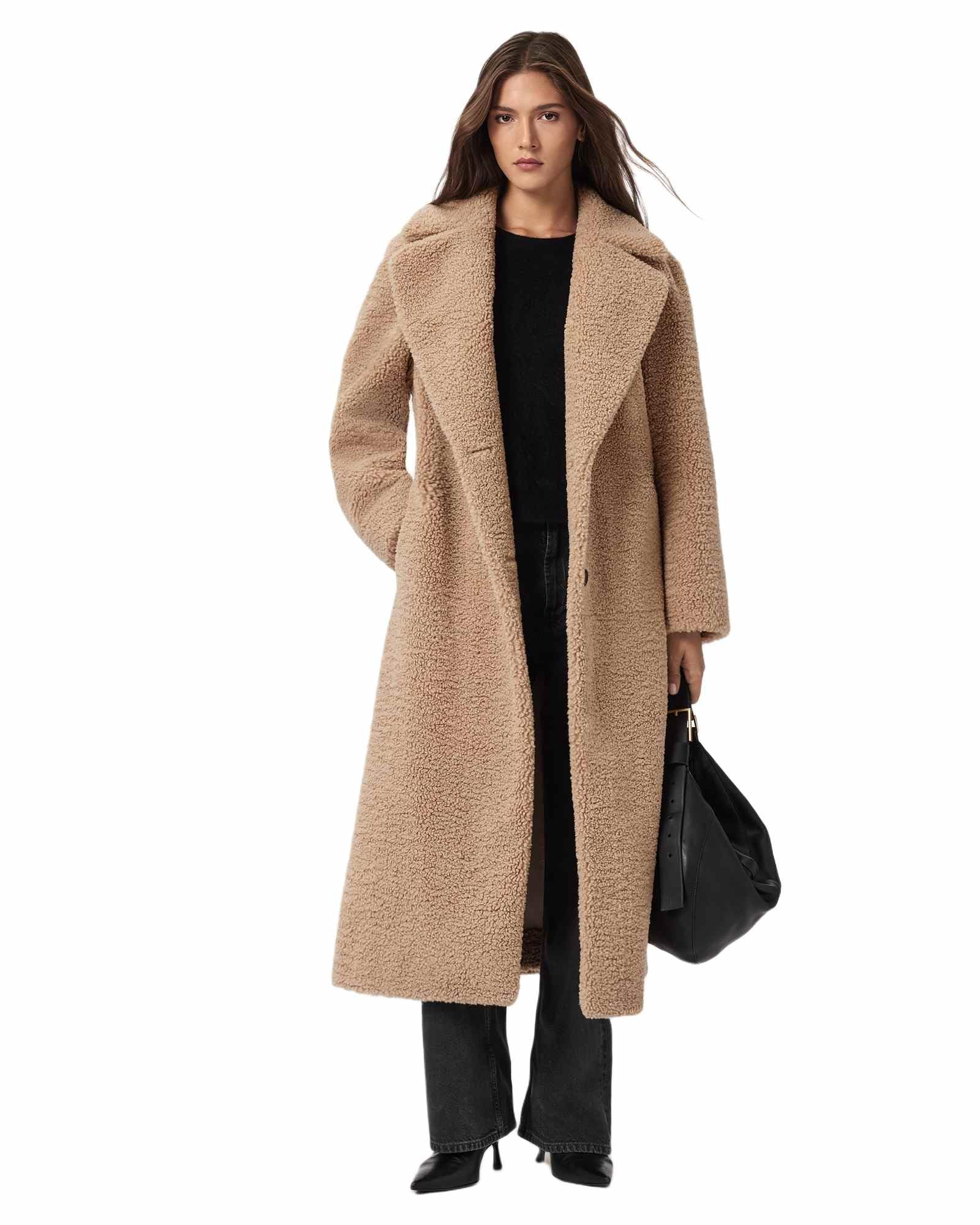 allsaints Women's Freddie Fur Coat-picture-6