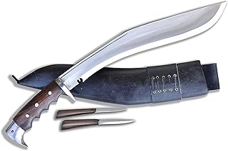 Genuine -Authentic Kukri 16" Blade American Eagle Kukri-Full Tang Rose wooden Handle, Leather Sheath Kukri/Khukuri- Handmade in Nepal.… - GK&CO. Kukri House