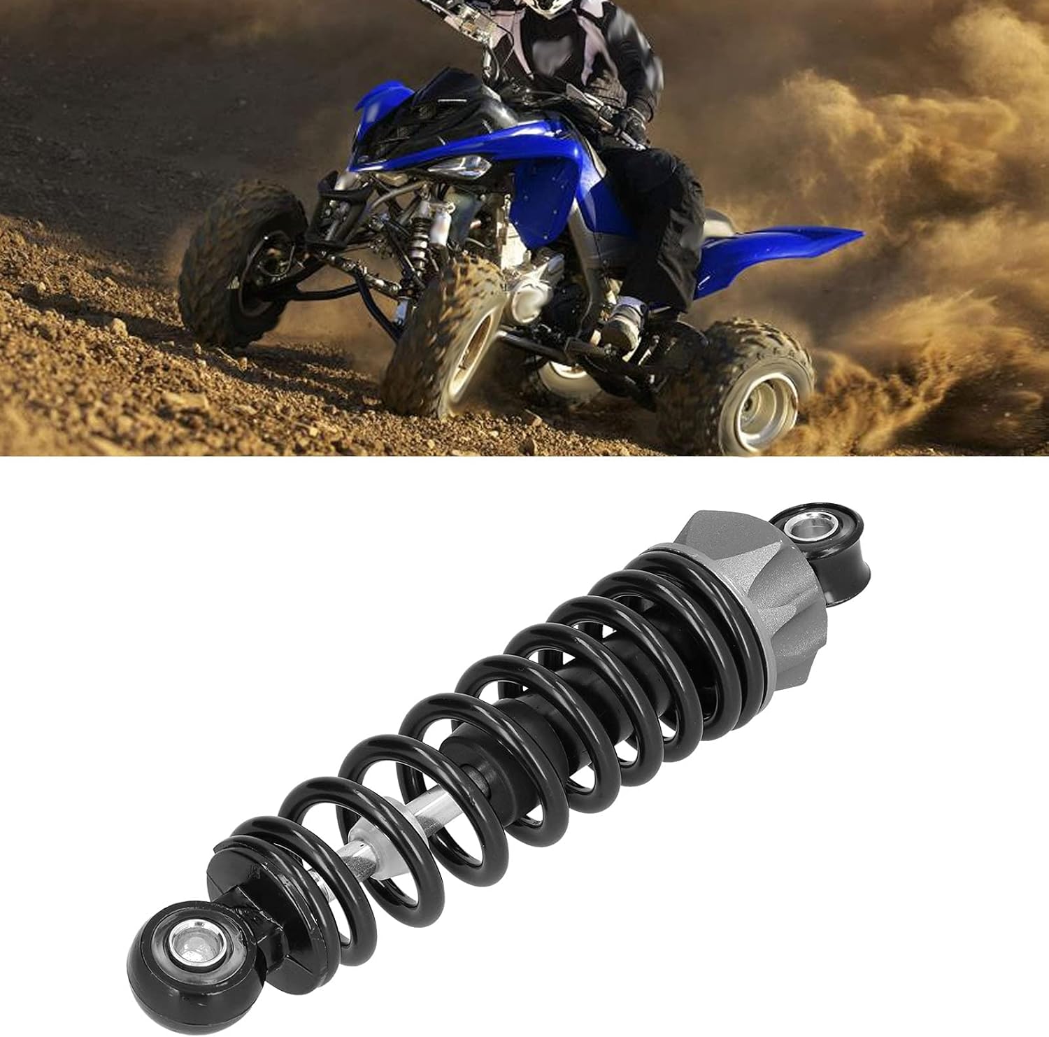 8.3in Shock Absorber Rear Suspension Adjustable Spring Pressure 210mm Shock Damper Motorcycle Accessory Universal for Motorcycle Scooter ATV