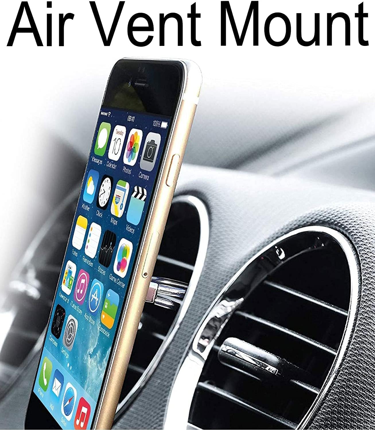 Two Set Air Vent Cell Phone Ring Holder Stand, Universal Ring Phone Holder for Car, Finger Grip Phone Holder for iPhone and Cellphones (Gold)
