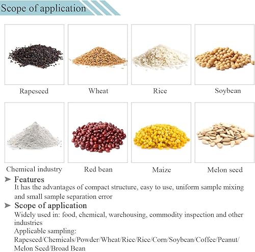 Miniatura 7 de Divisor de muestras de división de grano Divisor de muestras de acero inoxidable para semillas (semilla media y pequeña)