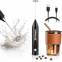Coffee Frother Electric Rechargeable Coffee Maker Machine for Home Electric Coffee Frother Machine &amp; Milk Whisker with Rou...