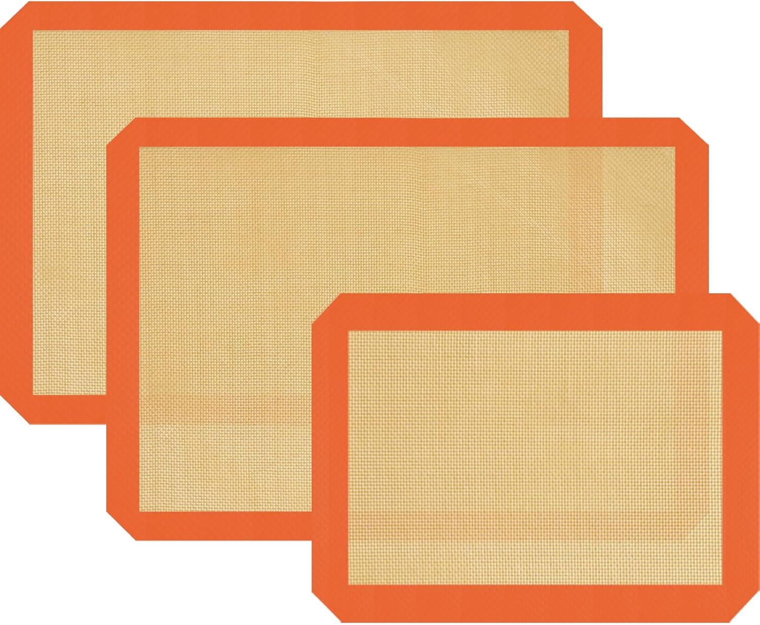 Silicone Baking Mat Set of 3, Silicone Baking Mats Cookie Sheet, Non-Stick Mats for Baking, Easy Clean & Reusable Oven Baking Sheet for Making Macaroons, Cookies