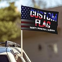 Vista 7 de Bandera personalizada de 3 x 5 pies, impresión de doble cara para exteriores, personaliza banderas, diseña tu propia foto, logotipo, imagen, texto