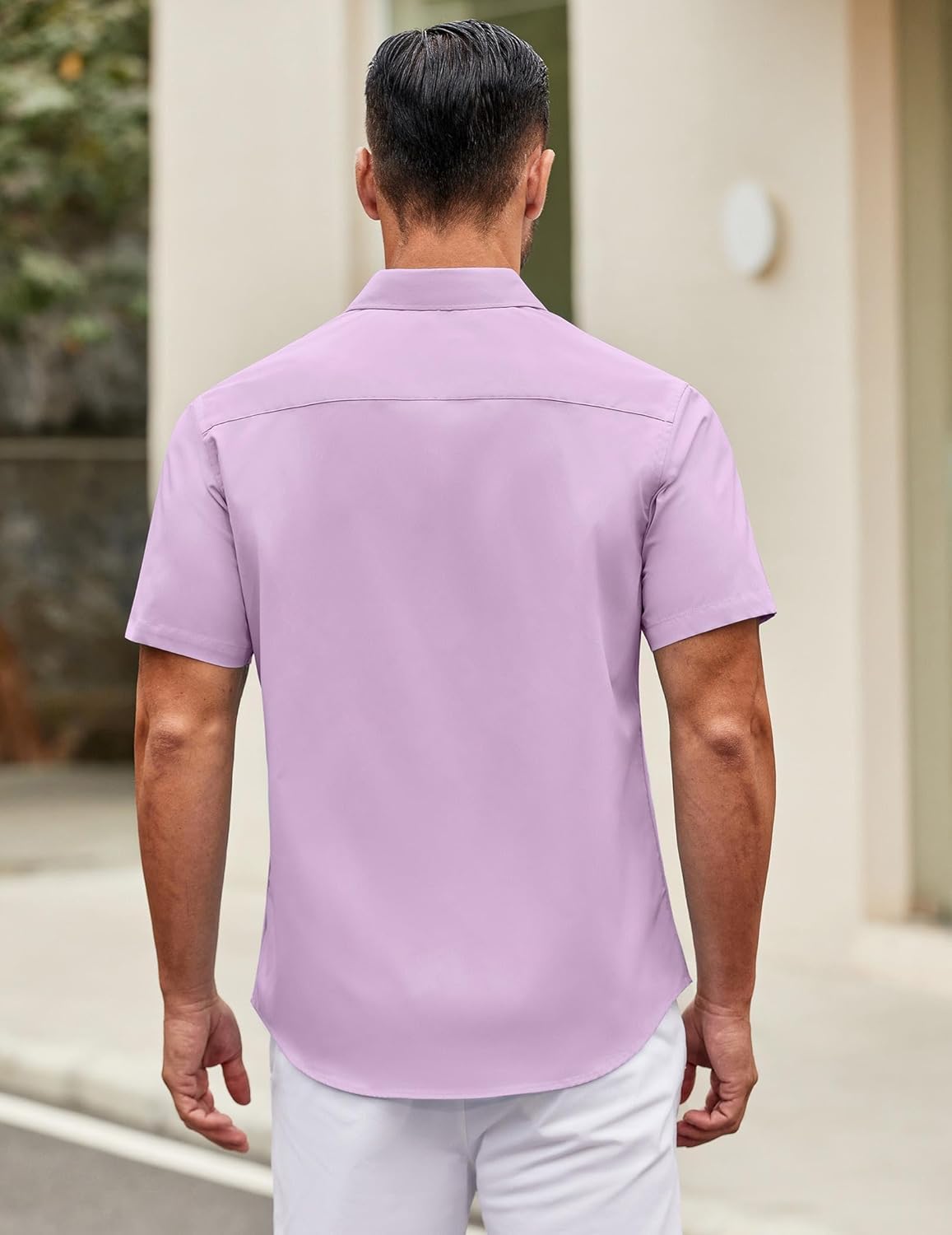 COOFANDY Mens Short Sleeve Casual Button Down Shirts Summer Untucked Dress Shirts with Pocket - Image 4