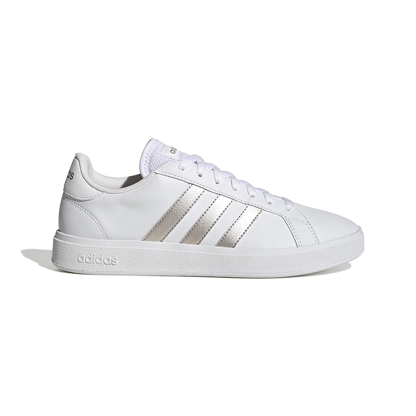 adidas Grand TD Lifestyle Court Casual Shoes, Sneakers Donna, Cloud White/Platinum/Cloud White, 39 1/3 EU