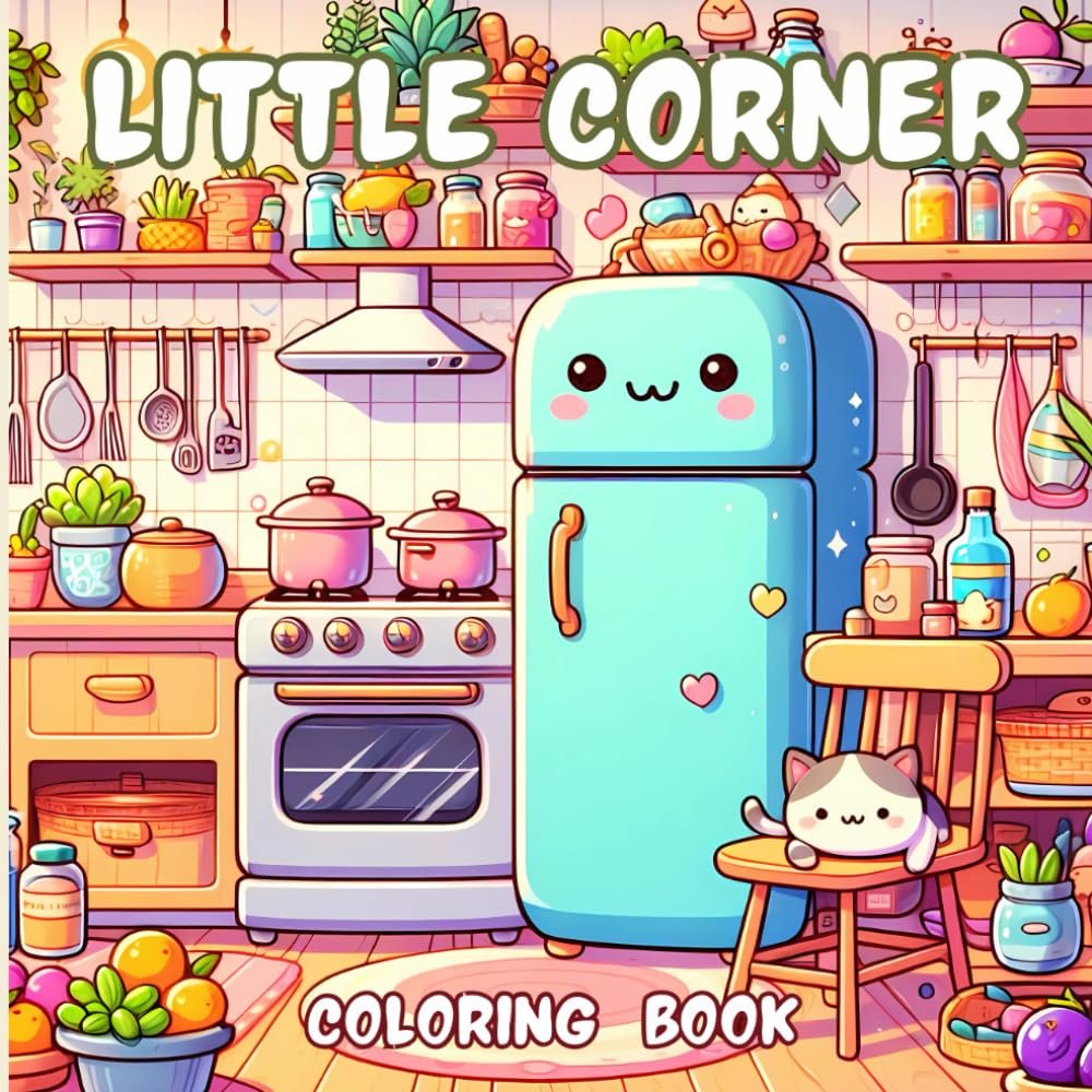 Little Corner Coloring Book: Cozy, Hygge and Cute Designs for Adults, Teens and Seniors