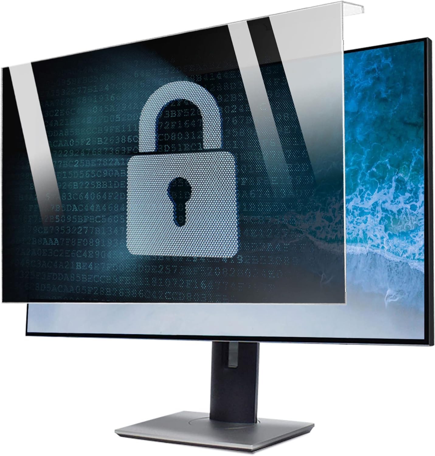 DARZYS Computer Privacy Screen Filter, Hanging Anti Blue Light And Glare Acrylic Protective Film For Diagonal 23