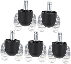 Tofficu 5 Pçs Polia Cadeira De Borracha Rodízios Cadeira Rodízios Substituição Pu Rodas De Cadeira De Escritório Cadeiras Transparentes Rodas De Cadeira De Computador Rodas De Móveis