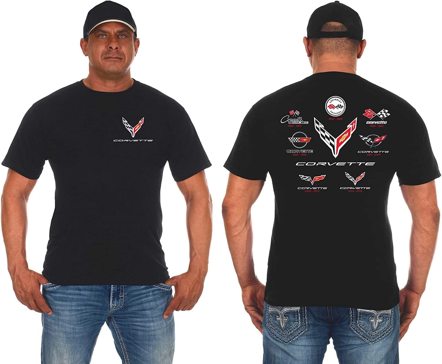 Mens Corvette T-Shirt C8 C7 C6 C5 C4 C3 C2 C1 Collage Shirt