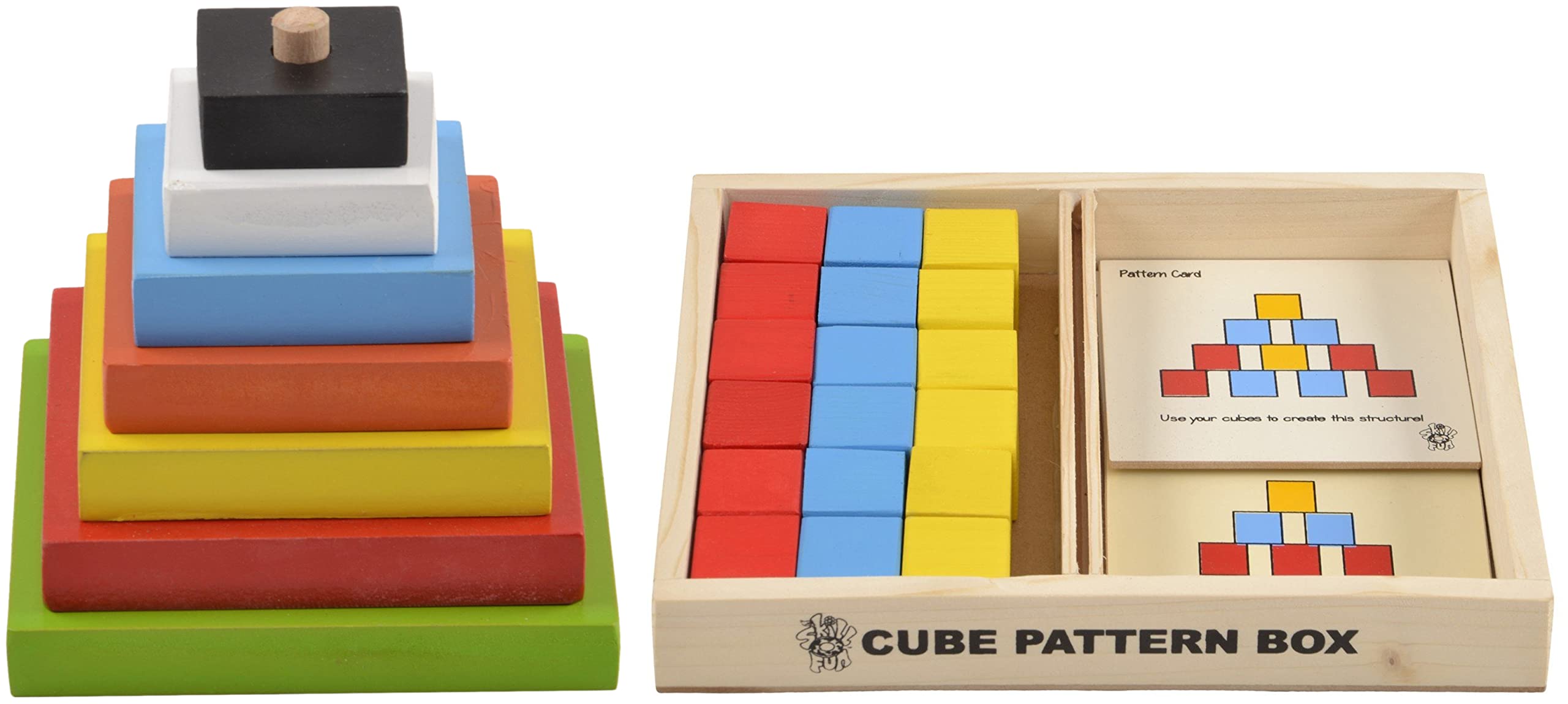 Skillofun Kid Wooden Cubes Pattern Box, Multi Color& Wooden Graded Square Tower, Multi Color (B0B9GNTC5W) Amazon Price History, Amazon Price Tracker