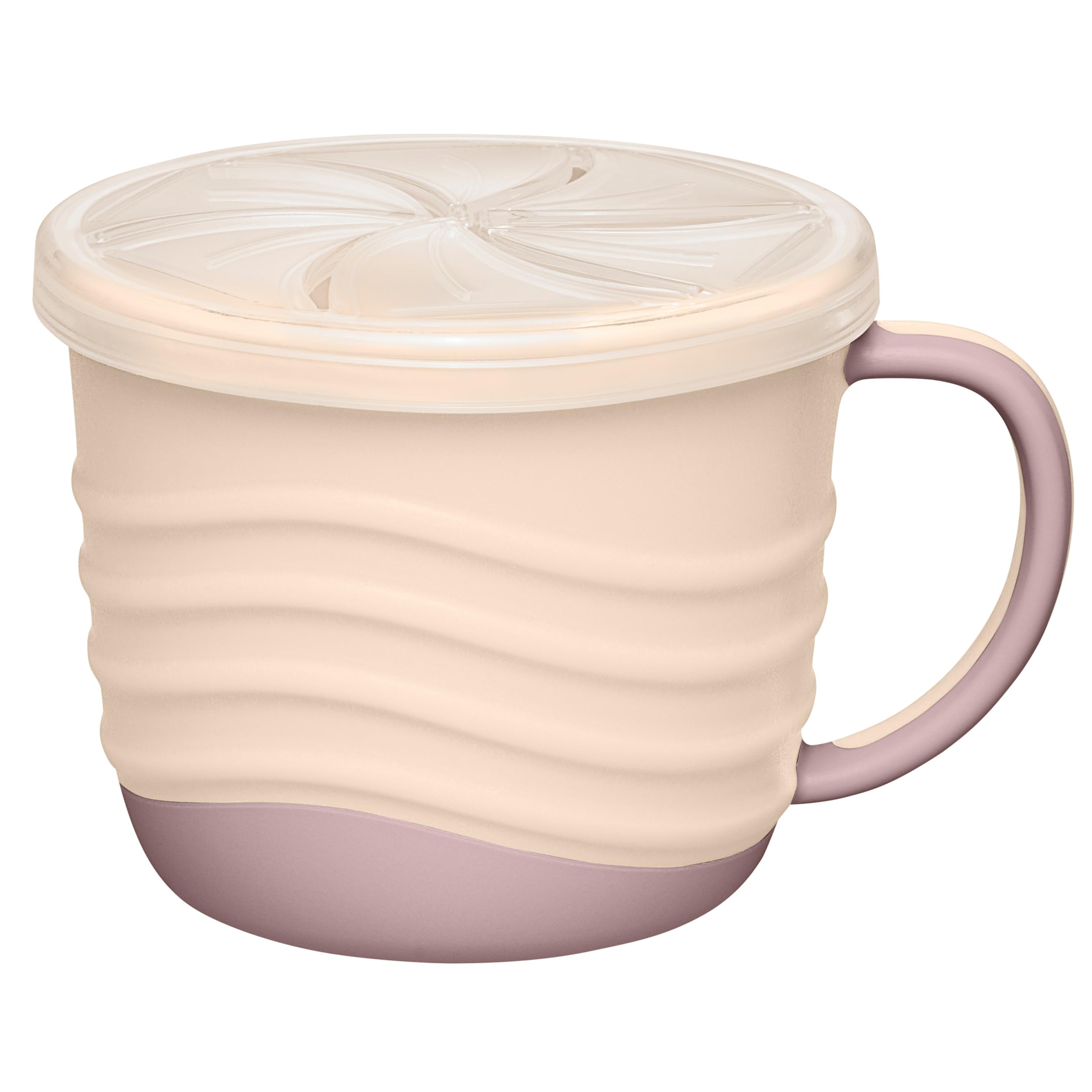 nip 2-in-1 Snack Box, shatterproof Snack Cup with lid for Babies from 9 Months Made from Over 90% Renewable raw Materials. Ergonomic Drinking Cup and Snack Box in one, 250 ml, Pink