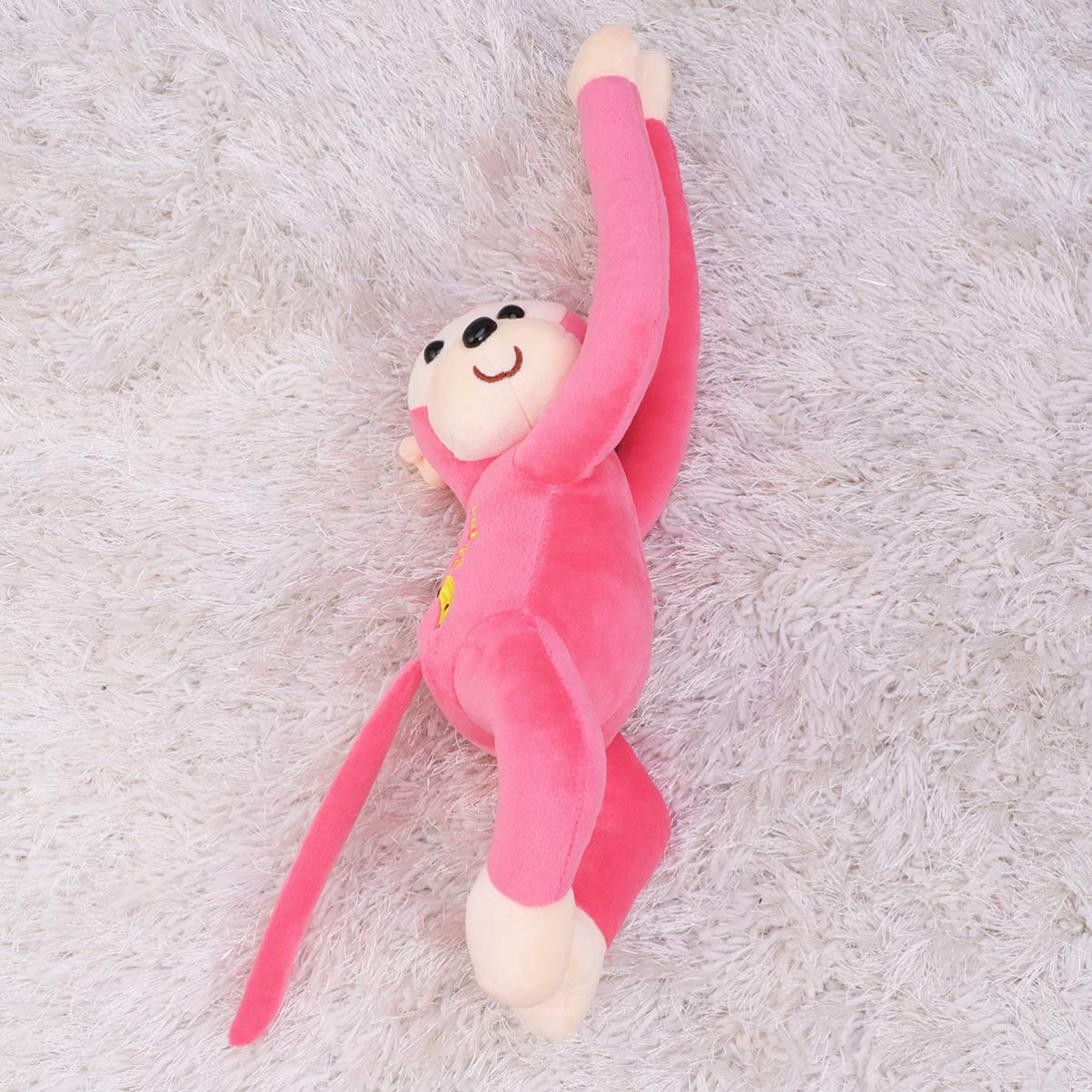 Amazon.co.jp: Gatuida 長いままでぶら下がれる ぬいぐるみの猿 ピンク