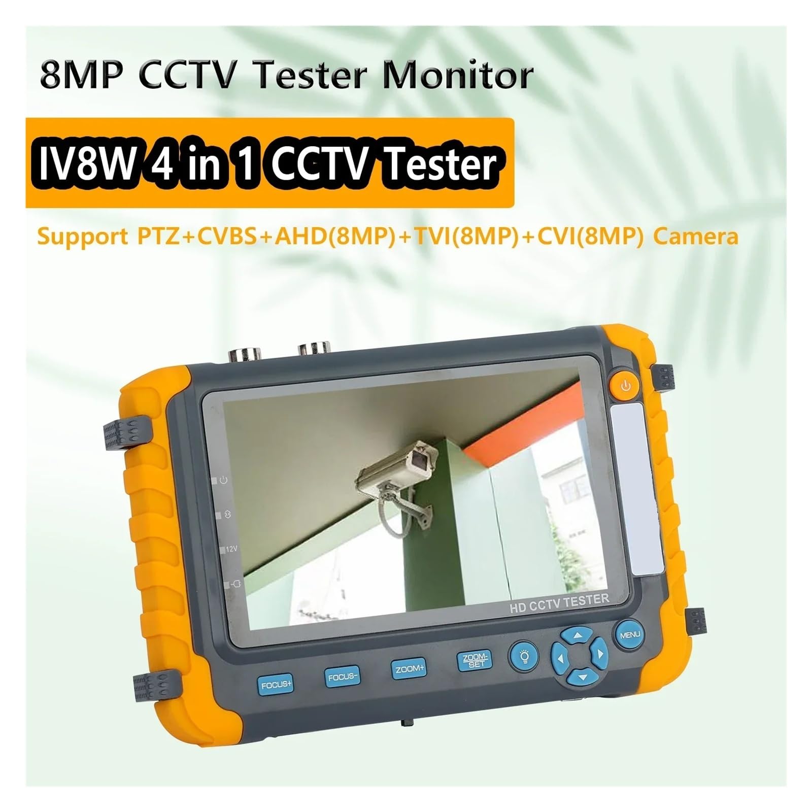 Tester CCTV con monitor da 5,0 pollici CVBS 8MP AHD/CVI/TVI Tester for fotocamera 4 in 1 Supporto ingresso audio HDMI PTZ Facile da leggere