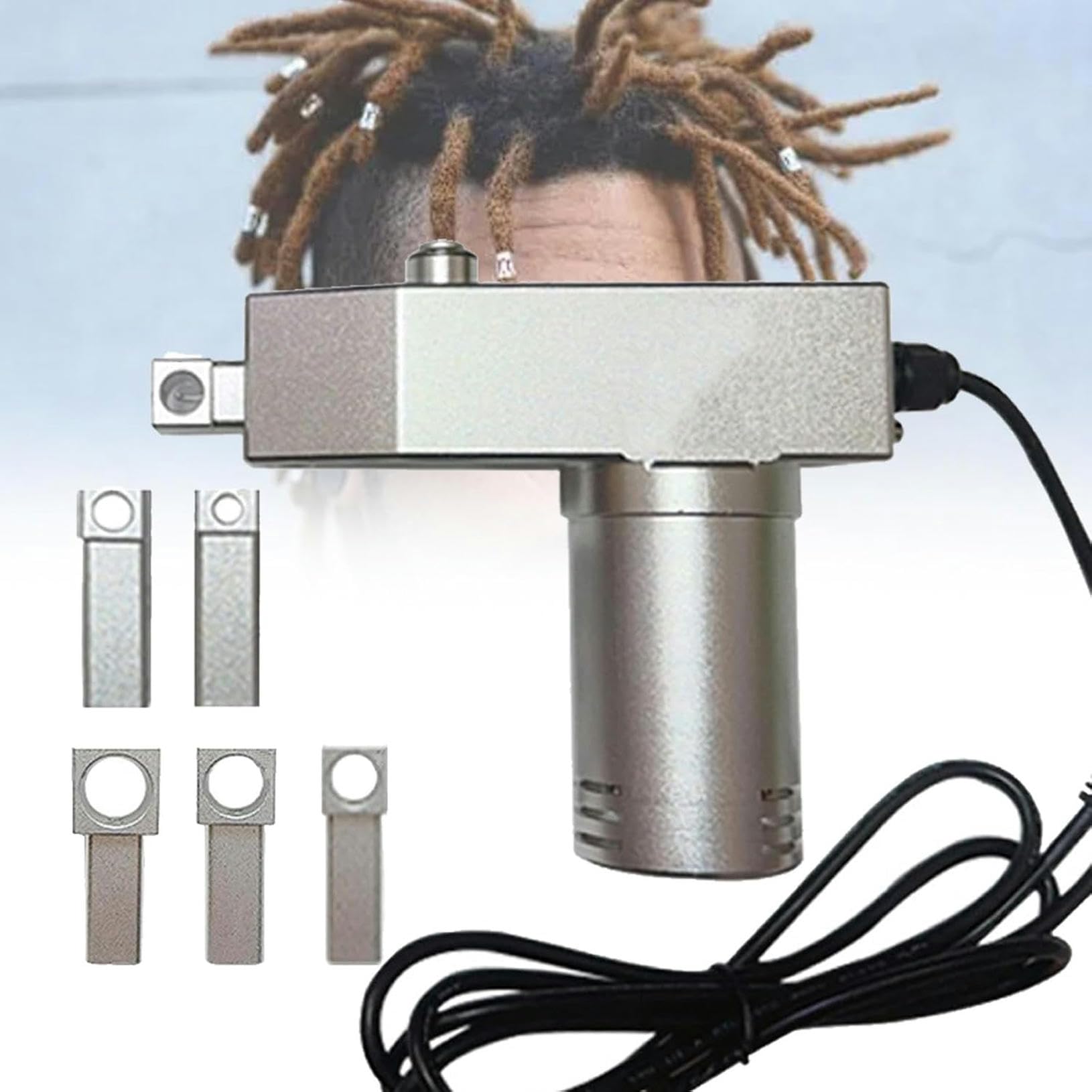 Máquina de rastas eléctrica y automática con kit de mano y 6 cabezales regulables