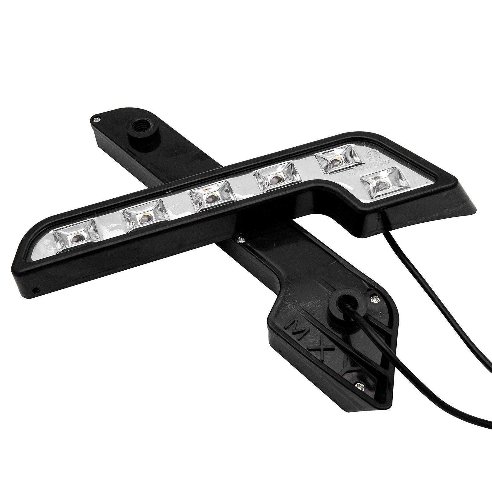 MASO Lot de 2 feux de circulation diurnes 6 LED pour voiture - Blanc - 12 V CC