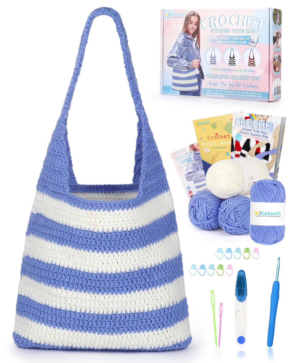 Kit Da Uncinetto Da 8 Pezzi Con Manici Morbidi – Set Completo Con Custodia Portatile