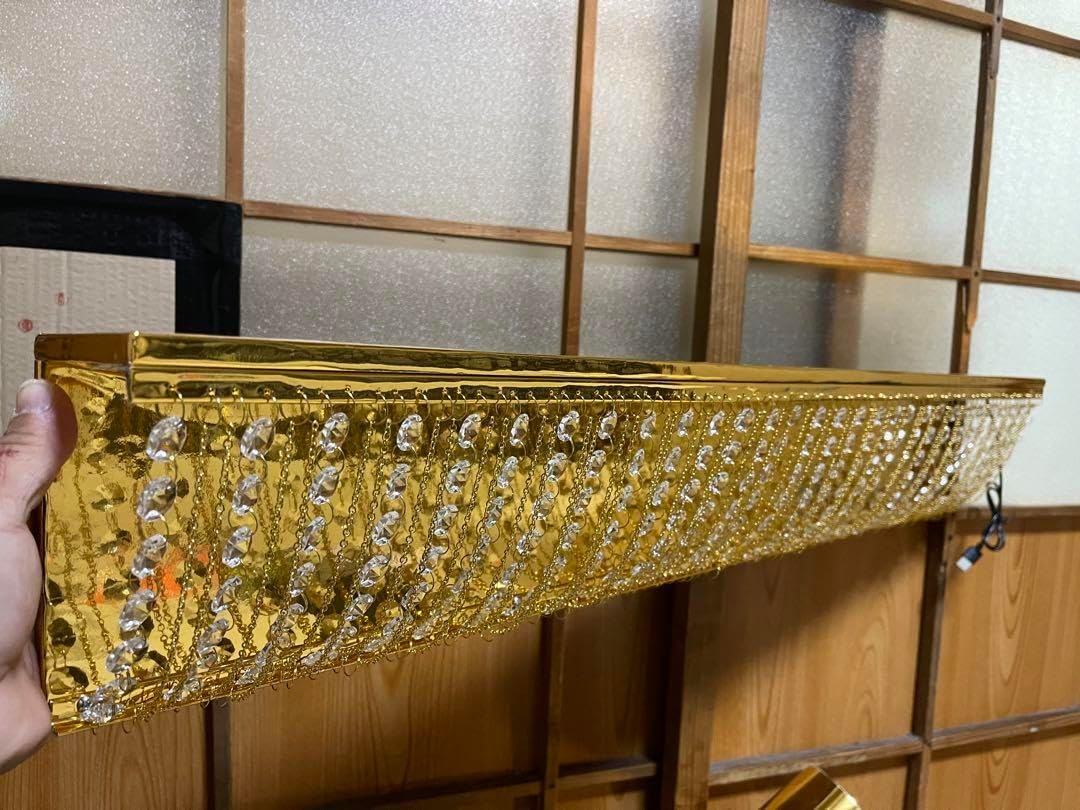 ナイアガラ シャンデリア ダブルチェーン LED付き 値下げ中