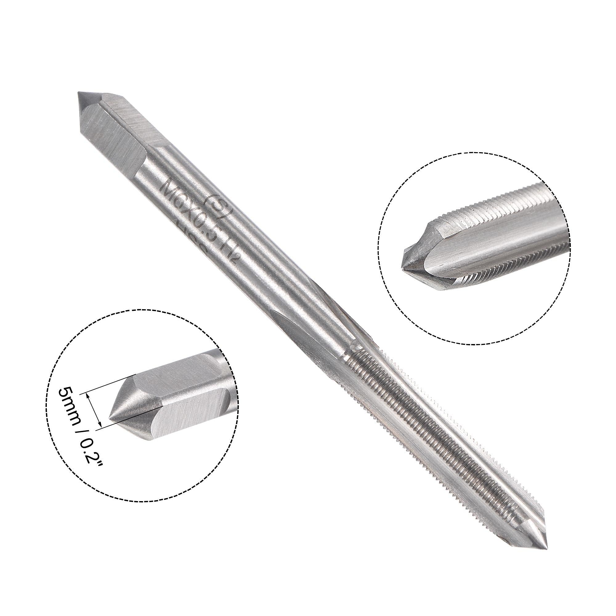 TOP-VIGOR M6 x 0.5mm Metric Tap and Die Set, Machine Thread Screw Tap with Round Threading Die - Image 3