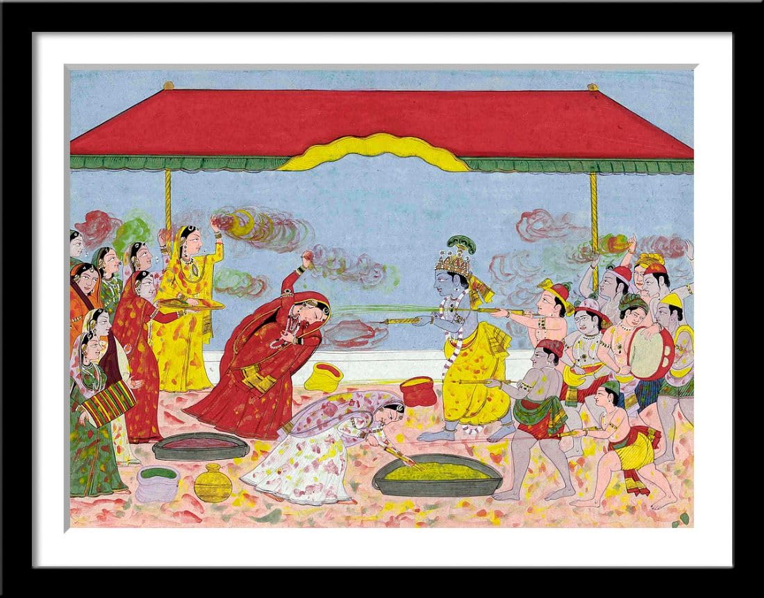 Tallenge-KrishnaAndRadhaPlayingHoli-KangraPaintingc1800-VintageIndianArt-MediumFramedArtPrint(Paper,24x18inches,Multicolour) (B0CH5FD25T) Amazon Price History, Amazon Price Tracker