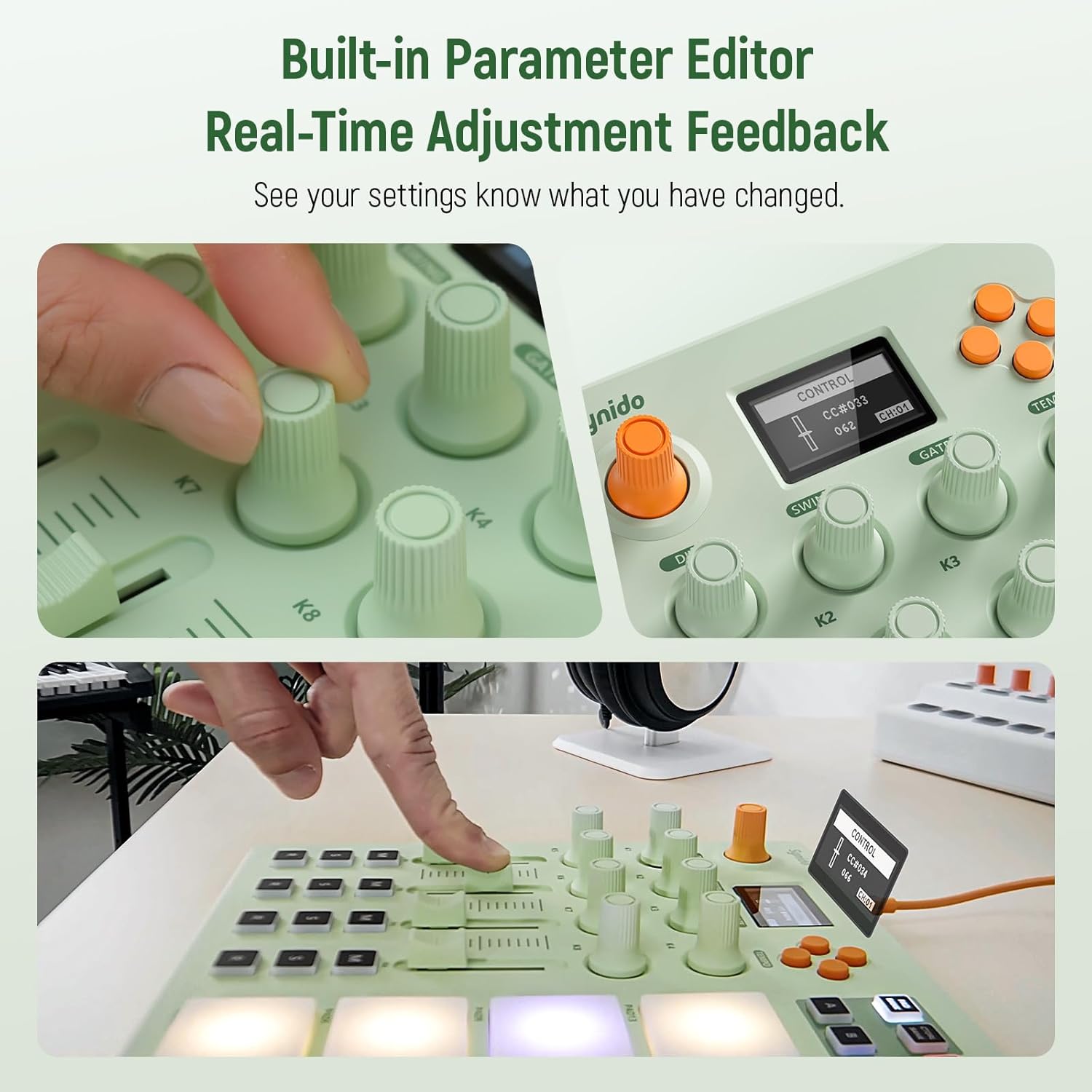 Built-in Parameter Editor with real-time adjustment feedback