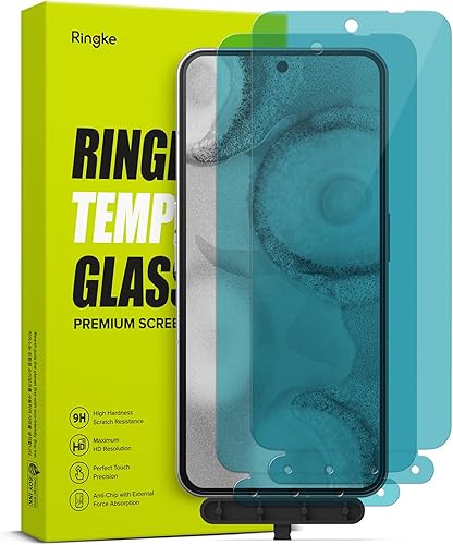 Miniatura 1 de Ringke Protector de pantalla de vidrio [súper fácil de instalar] compatible con Nothing Phone 2, compatible con fundas, inastillable, dureza 9H de