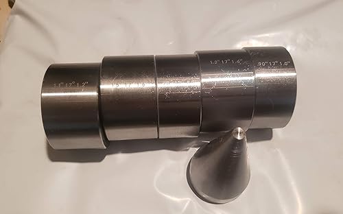 Miniatura 4 de USAReplacementparts Juego de troqueles plegables de 17 grados, 5 piezas y cono plegable, herramienta de fabricación de joyas de metal hecha en