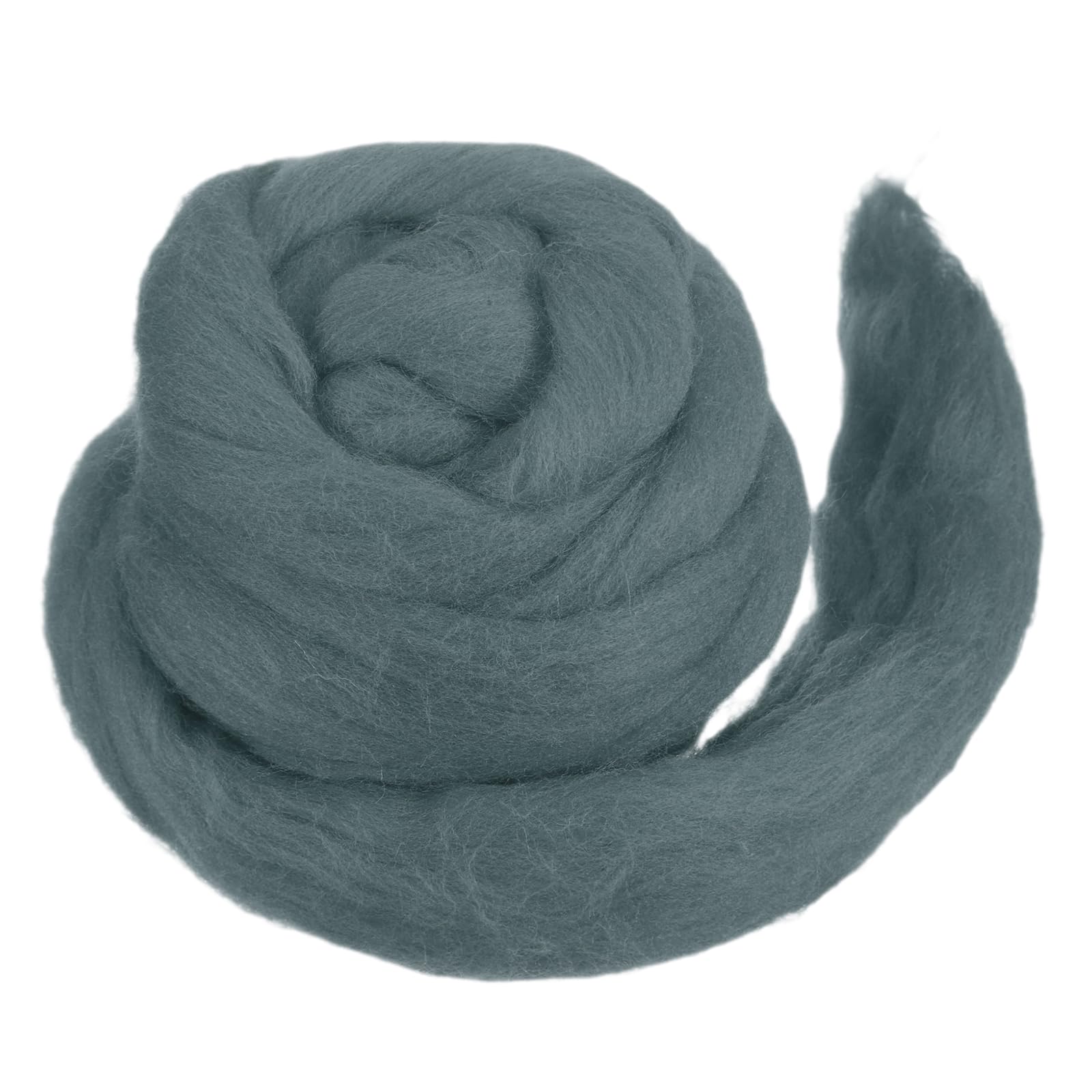 MECCANIXITY Wool Roving Yarn Soft Felting Wool 50g/1.76oz Pure Chunky Roving Yarn for Needle Felting Knitting Blanket Spinning Weaving Art DIY Craft Dark Grey
